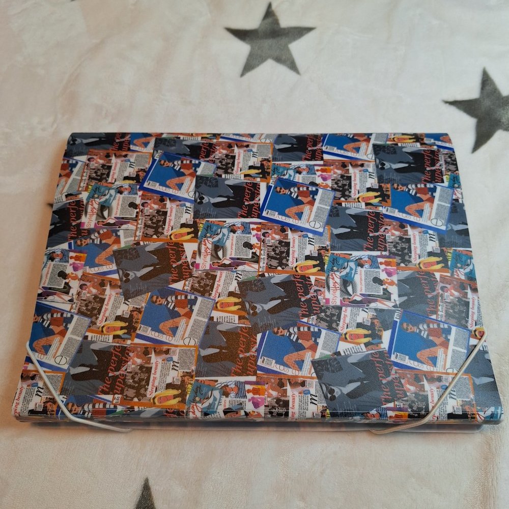 Fashion Magazine Cover Plastic Expanding File Folder Office‎ Business Organizer